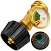 Flame King Propane Tank Gauge Level Indicator, Gas Pressure Meter, Color Coded & Glows in The Dark, Universal for All Cylinders, Solid Brass (2-Pack)