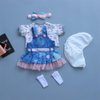 Reborn Baby Dolls Clothes Denim Skirt 5pcs Set for 17-23 Inch Newborn Baby Doll Girl&Boy Baby Doll Clothing Sets Outfit Accessories