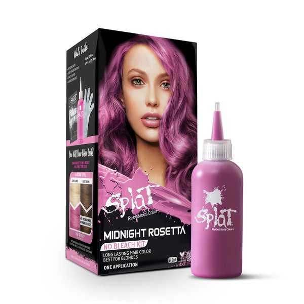 Splat Midnight Rosetta Semi Permanent Hair Dye Kit for Blondes, 1 Application, Includes Deep Reconstructor Conditioner, Lasts 30 Washes, No Bleach Required, Vegan & Cruelty Free Hair Color