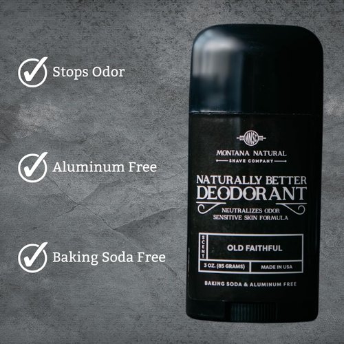 MNSC Old Faithful Deodorant - Magnesium & Activated Charcoal, Sensitive Skin Formula - Aluminum-Free, Baking Soda-Free, All-Natural, Plant-Derived - Made in USA