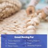Revolution Fibers Corriedale Wool Roving 1 lb (16 Ounces) for Spinning | Soft Chunky Jumbo Yarn for Arm Knitting Blanket |100% Natural Undyed (Off-White) Wool Yarn Bulk, Felting Core, Carded Stuffing