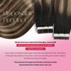 Moresoo Tape in Extensions Ombre Black Hair Extensions Tape in Balayage Off Black to Blonde Mix with Brown Tape in Human Hair Extensions Remy Hair Tape in Extensions 14 Inch #1B/4/14 20pcs 50g