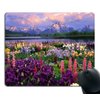 Smooffly Beautiful Flowers Mountain Sky Water Mouse Pads Customized, Eco Friendly Cloth with Neoprene Rubber Mouse Pad Desktop Mousepad Laptop Mousepads Comfortable Comput