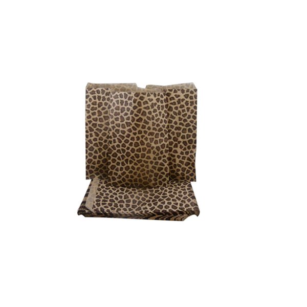 CuteBox Leopard/Cheetah Flat Paper Gift Bags 200 pcs (4" x 6") for Merchandise, Crafts, Party Favors, Tradeshows, Retail, Showcases, Display, Holidays, Animal Themes, Arts and Crafts
