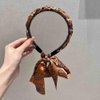 PERFECTSIGHT 3Pcs Headbands for Women Long Ribbon Headband, Boho Knotted Satin Fabric Head Bands for Women's Hair Fashionable Adjustable Bow Bowknot hairbands Lady Women Girls Hair Hoops Accessories
