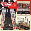 41PCS Mini Race Car Table Game Set Mini Race Cars Traffic Cones Checkered Flags Racetrack Tablecloth for Doll House Decor Birthday Party Supplies