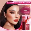 QIUFSSE 7 Colors Korean Lip Tint Stain Set Long-lasting Waterproof Velvet Lip Tint Moisturizing Lip Gloss Set，Multi-Use Lip and Cheek Tint for Women Daily Lip Makeup