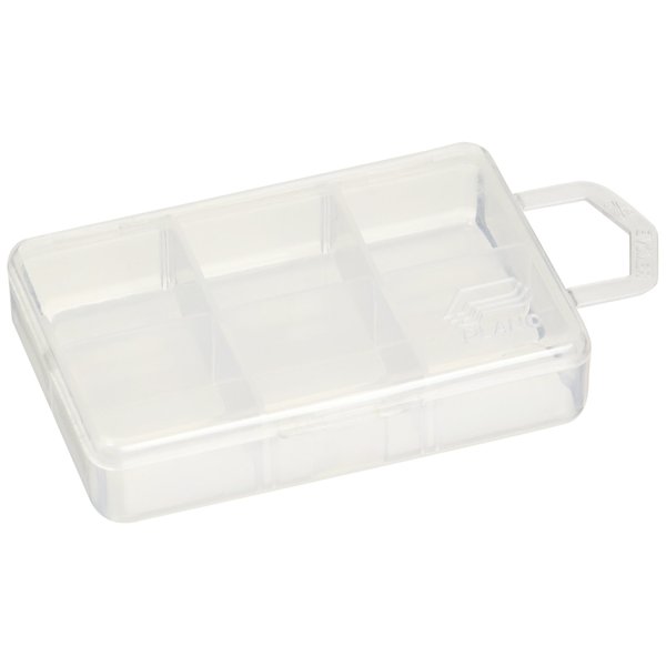 Plano Micro 6 Compartment Tackle Storage Box, Premium Tackle Storage, Clear, One Size (105000)