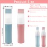 Aecsze 2 PCS Silicone Root Comb Applicator Bottle, 2.8 OZ Silicone Hair Oil Applicator for Hair Oil, Hair Dye, Hair Oiling, Scalp Oil Application with Brush (Blue and Pink)