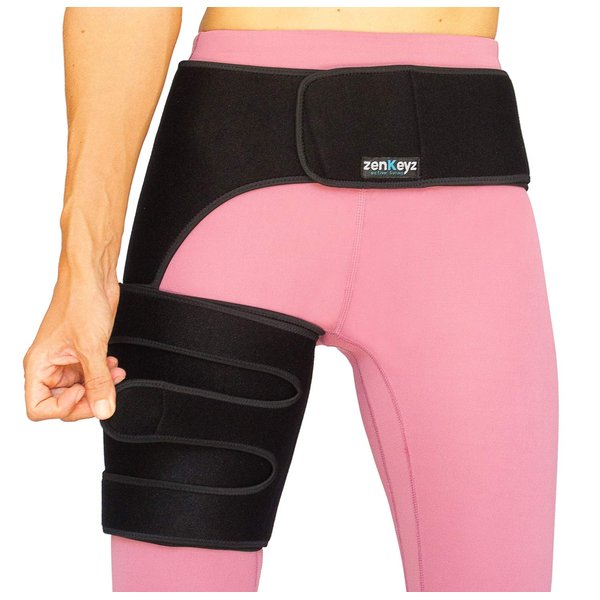 Copper Compression Hip Brace Sciatica - Groin Wrap for Pain Relief Thigh Compression Sleeve - Support for Hip Flexor Arthritis for Pulled Muscles-Sciatica Nerve Brace Injury for Men and Women (Left