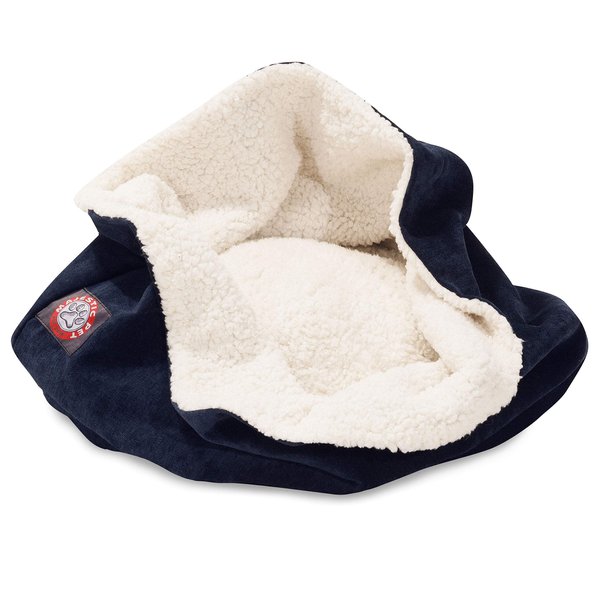 Majestic Pet 17 inch Villa Navy Burrow Cat Bed