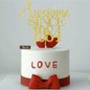 40th Awesome since1984 Cake Topper Cheers to 40 Years Birthday Cake Pick 40 Fabulous Cake Decoration for Happy 40th Birthday Anniversary Party Cake Decorations Supplies (1984, golden)