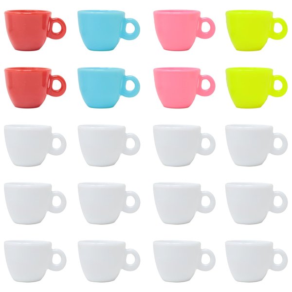 Honbay Dollhouse Mini Coffee Cups Plastic Coffee Cups Dollhouse Miniatures Food Kitchen Room Decoration Accessories Simulation Mini Coffee Mug Plastic Tea Cup Cute Water Cup Milk Cup White (10)