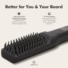 Aberlite Pro (Upgraded) - Advanced Ionic Beard & Hair Straightener with Anti-Scald Heated Brush - Pain-Free Conditioning for All Types