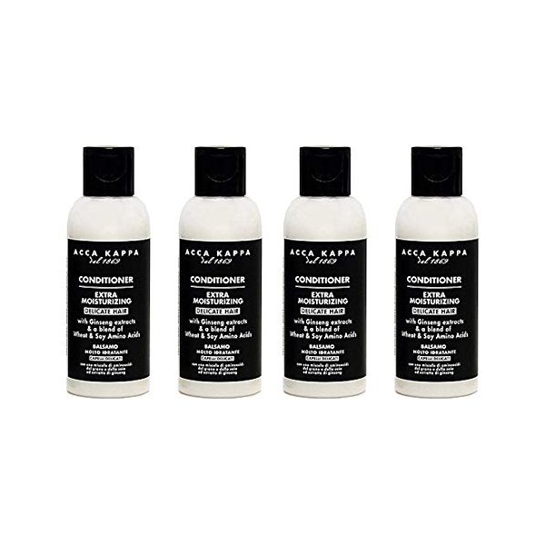 White Moss Conditioner Travel Bottles Set of 4 - These products are NOT made in Italy or by Acca Kappa.