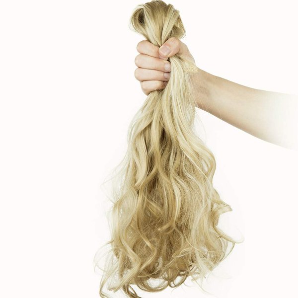 24"-26" Clip in Hair Extensions 6Pcs 16 Clips Curly Wavy Straight Thick Clip on Synthetic Hair Extension Hairpieces Dark Brown#