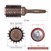 FIXBODY Hair Brush, Round Brush for Blow Drying, Curling, Styling, Nano Thermal Ceramic & Ionic Tech, Boar Bristle, 3.3 inch, 2 inch Barrel, for Women, Volume & Shine, Brown, Hair Brush for Thick Hair