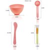 WAZXIQN Face Mask Mixing Bowl Set, DIY Silicone Facemask Mixing Tool Kit, Include Facial Mask Mixing Bowl Stick Spatula Silicone Cream Mask Brushes and Makeup Headband, 6PCS Pink