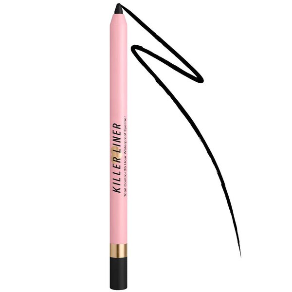 Too Faced Killer Liner 36 Hour Waterproof Gel Eyeliner Pencil, Killer Black, 0.04 Ounce