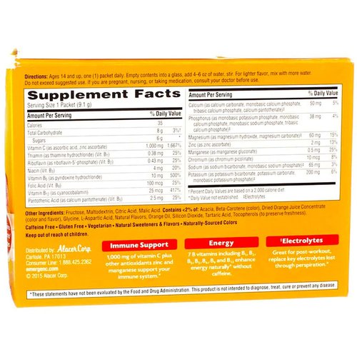 Alacer Emergen-c 1000 Mg Vitamin C - Super Orange - 30 Packet