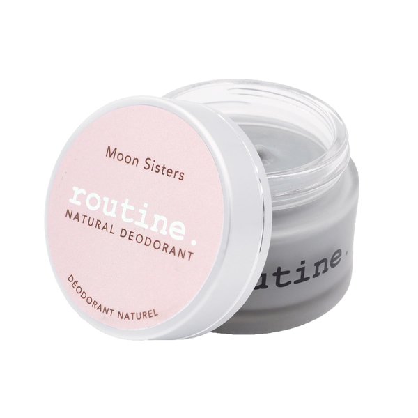ROUTINE Natural Deodorant for Women and Men, Antiperspirant Deodorant with Activated Charcoal 58g Rose, Lavender, Vetiver & Neroli (Moon Sisters Jar)