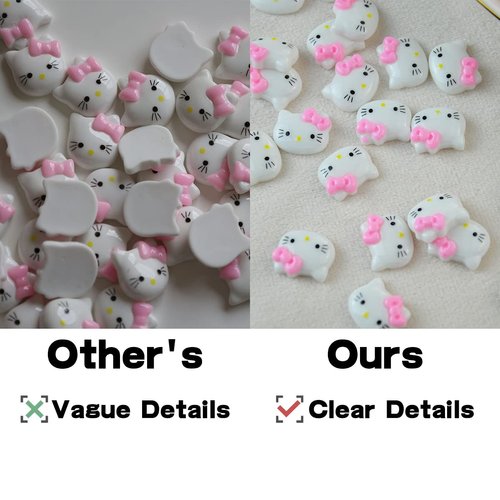 50 Pcs 3D Nail Charms for Acrylic Nails Supply Cartoon Nail Art Charms Jewelry Accessories Cute Nail Rhinestones Decoration DIY Craft Phone Case Decoration 0.62 Inch x 0.51 Inch