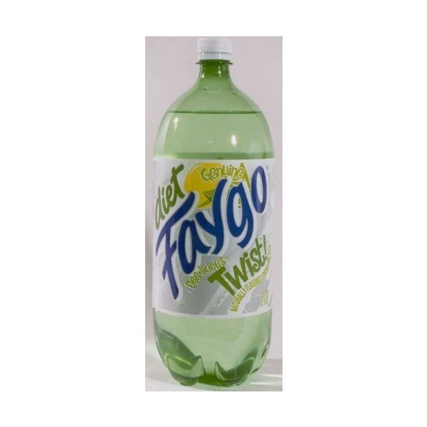 Faygo DIET Lemon-Lime Twist Soda, 2 Liter Bottle