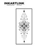 INKARTLINK Temporary Tattoos, Semi Permanent Tattoos Adult Art Designs Waterproof Temporary Tattoos Party Favors Tattoo Stickers Realistic, No Adhesive, Lasts 1-2 Weeks Black (Henna 5)