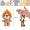 12 Pieces Mini Stuffed Forest Animals Jungle Animal Plush Toys in 4.8 Inch Cute Plush Elephant Lion Giraffe Tiger Plush for Animal Themed Parties Student Achievement Award (Standing)