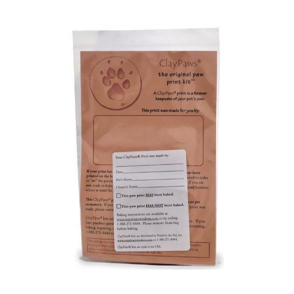 Claypaws Paw Print Kit Terra Cotta Clay