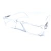 The Felix Rectangle Half Frame Reading Glasses, Unisex Half Rim Readers + 2.00 Clear