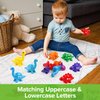 kizh Matching Dinosaur Toys,Double-Sided Alphabet Learning Toy,Fine Motor Toys,ABC Alphabet Letters Uppercase Lowercase Letters Sorting Matching Game for Toddler Boys Girls