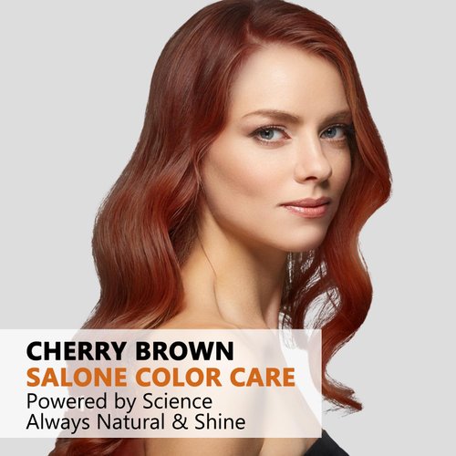 Cherry Brown Hair Dye Shampoo 3 in 1 for Men Women, Natural Hair Color Shampoo for 100% Gray Coverage, Instant Hair Colors in 10-15 mins, Shampoo Para Canas Hair Dye Shampoo 16.9 Fl Oz (Cherry brown)