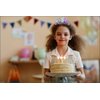 8th Birthday Crown for Girls, 8th Birthday Headband for Girls, 8th Birthday Tiara for Girls 8th Birthday Decoration for Girls 8th Birthday Crown with Bow Pearl Flowers for Girls 8 Year Old Disposable