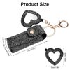 Leikedun Diamond Lipstick Holder Keychain with Mirror for Women Girls