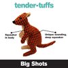 SmartPetLove Tender-Tuffs Big Shots - Aussie Kangaroo Cuddly Pet Toy - Stuffed Plush Dog Toy and Cute Squeaky Dog Toys for All Life Stages