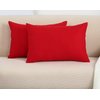 TangDepot Cotton Solid Throw Pillow Covers, 12" x 20" , Red