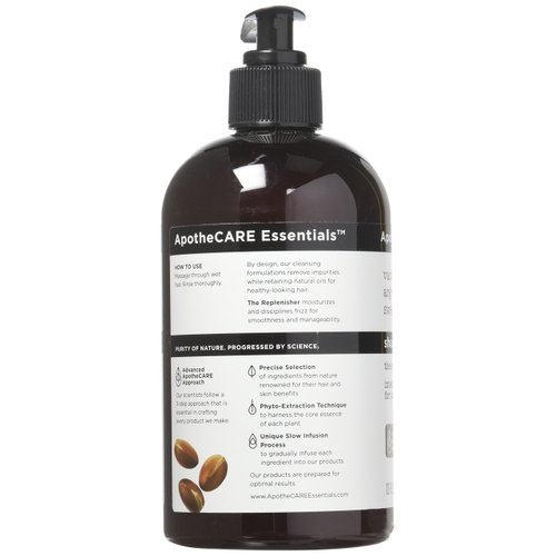 ApotheCARE Essentials The Replenisher Moisturizing Shampoo, Vanilla, Argan Oil, Sweet Almond, 12 oz