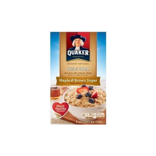 Quaker High Fiber Instant Oatmeal - Maple & Brown Sugar (2 pack)