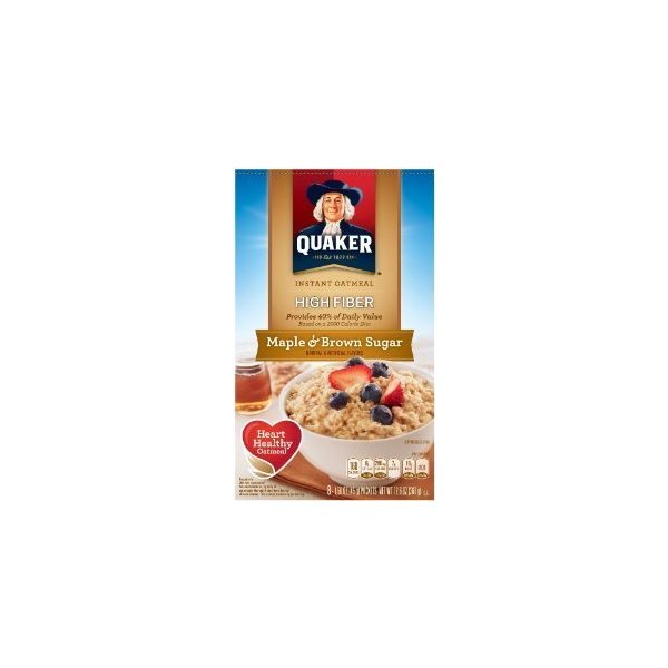 Quaker High Fiber Instant Oatmeal - Maple & Brown Sugar (2 pack)