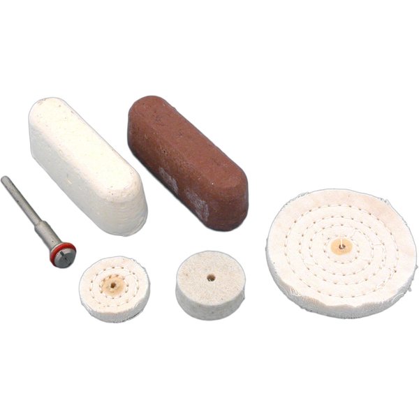 6-Piece Jeweler's Rouge Buffing Kit for Rotary Tools