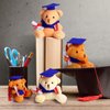 Sumind 6 Pieces Graduation Bears Class of 2024 Graduation Plush Bears Bulk Stuffed Animal Bears with Cap for Kindergarten Primary School College High School Party Favors(Blue)