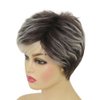 Siudus Short Grey Wig for Women Pixie Cut Wigs Layered Synthetic Hair Wig Daily Costume Wigs(Grey Black)