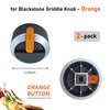 Gas Griddle Orange Knob Replacement for Blackstone Griddle 17" 22" 28" 36" Griddle, for Blackstone Flat Top Grill replacement walmart knobs,2-Pack