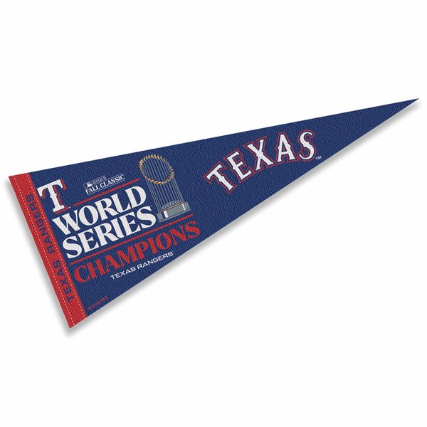 Texas Rangers 2023 World Champions Soft Felt Pennant