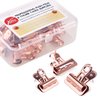 Yalis Push Pins Clips 15-Count, Pinning No Holes for Paper, Creative Paper Clips with Tack for Cork Board and Photo Wall (Rose Gold)
