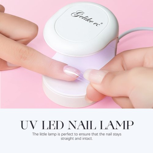 Gelike EC Mini LED Nail Lamp,UV Light for Nails Easy and Flash Cure Light For Nail Extension System,Portable USB Nail Dryer for Travel Manicure UV LED Light for Gel Nail Art DIY Nail Art