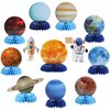 SUNBEAUTY 12 PCS Solar System Theme Honeycomb Centerpieces for Table Topper Outer Space Party Supplies Space Themed Party Decorations Space Birthday Decorations Galaxy Party Decorations