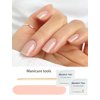 Wahrshei Semi Cured Gel Nail Strips, Natural Color, Jelly Nude, Easy to Use and Remove, 20pcs Gel Nails Sticker for Home Nails DIY