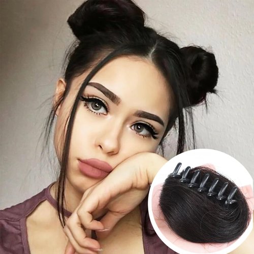 mdgfge Space Buns Hair Piece Mini Short Claw Clip in Messy Cat Ears Fake Hair Bun Extensions Synthetic Wig Accessory Updo Hairpieces for Women Girls Daily Use (2PCS)